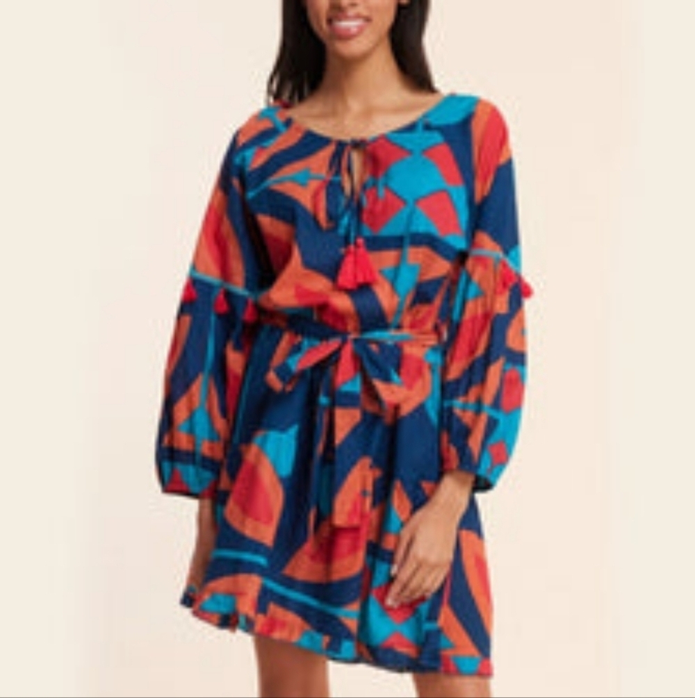 MODAPOSA Colorful Geometric Print Dress